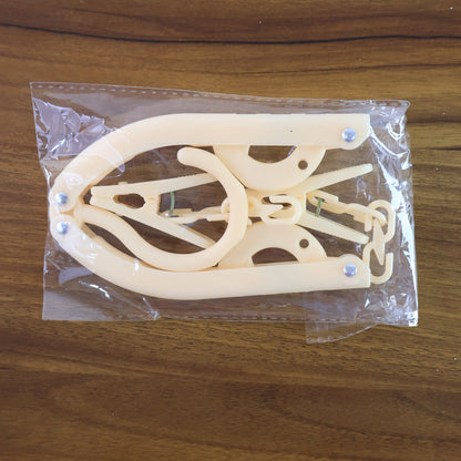 Multi-function clothes hanger folded for space-saving storage