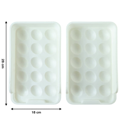 Stackable fridge egg storage tray