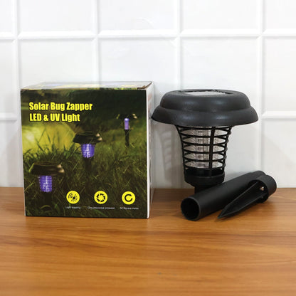 UV LED solar powered mosquito trap and bug zapper for yard