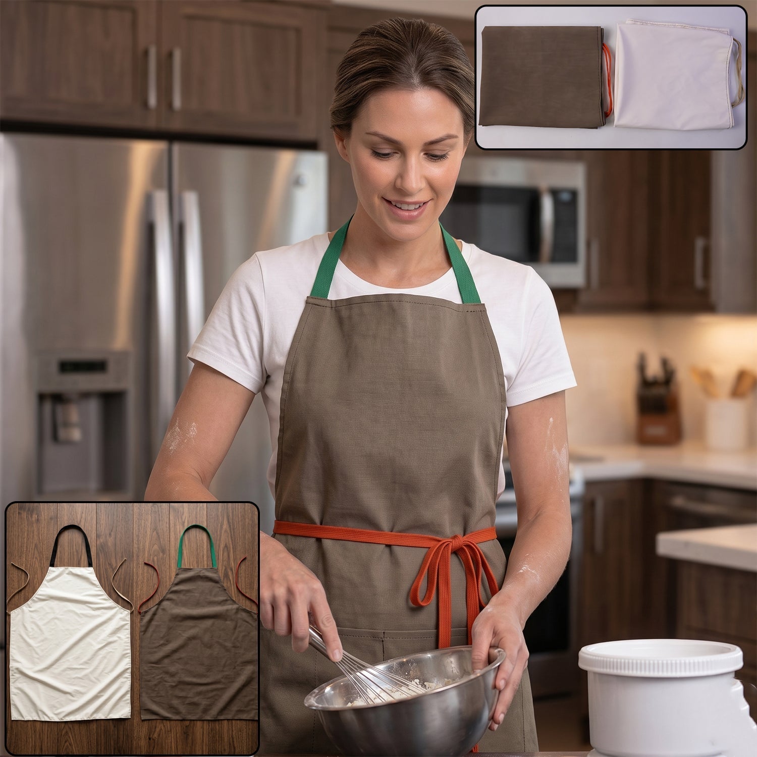 Adjustable waterproof cooking apron for all kitchen tasks