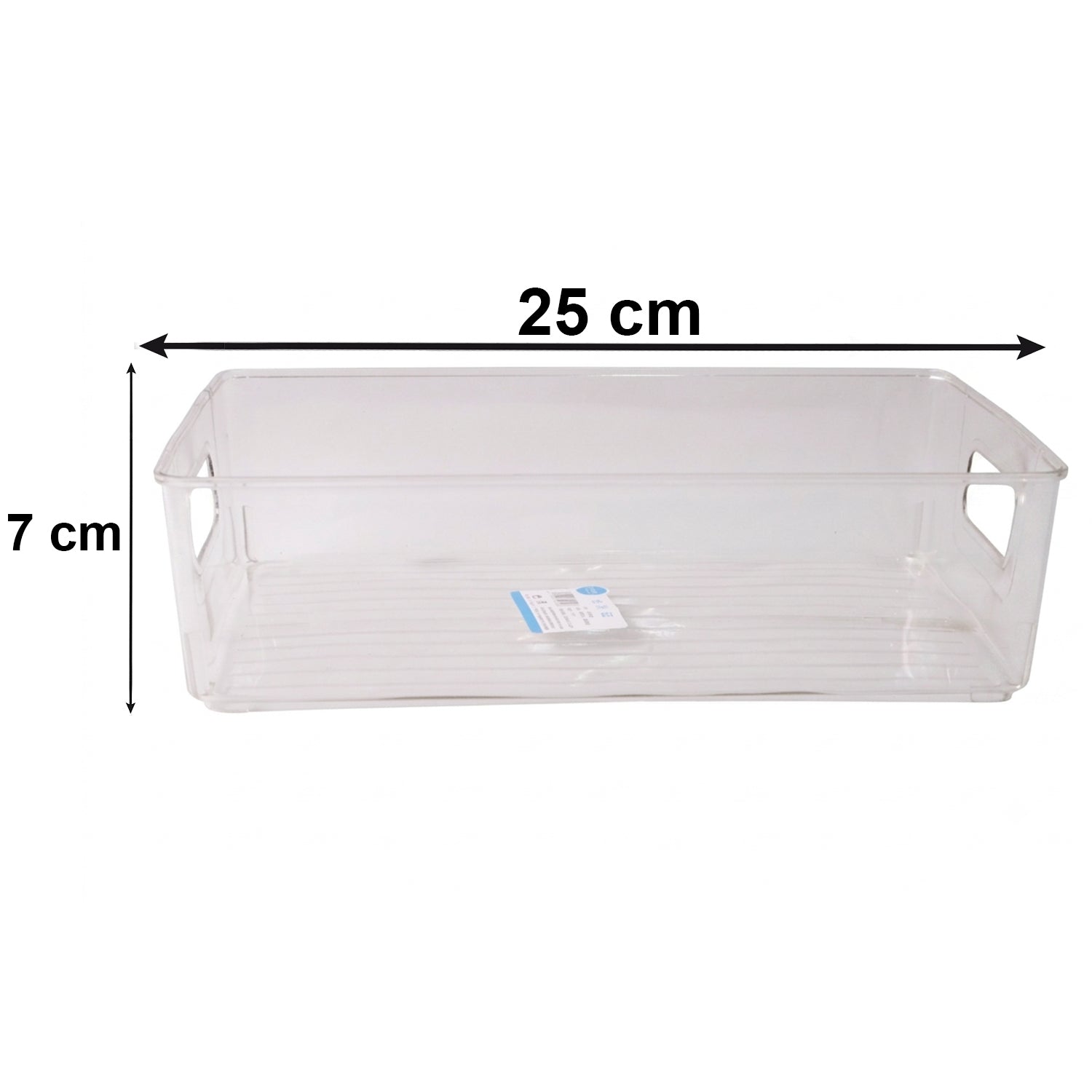 Size guide for transparent storage box