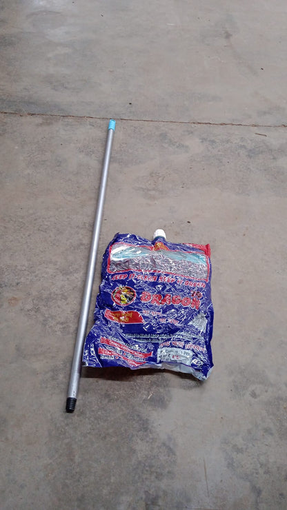 Complete cotton yarn floor mop set with grip handle for home use