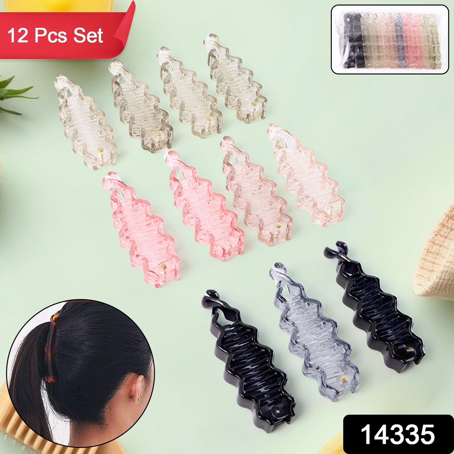 Strong grip hair claw clip for thick hair in vibrant plastic