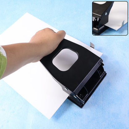 2-hole paper punch machine featuring anti-slip rubber base for stability