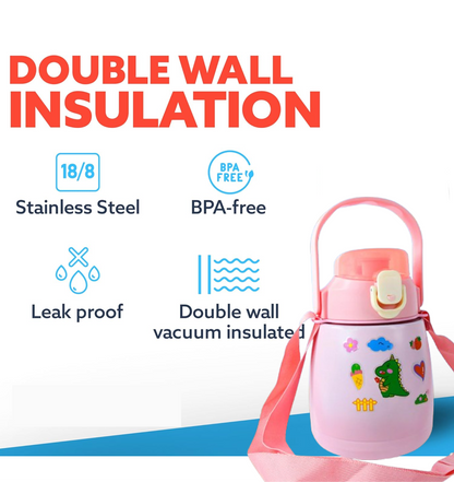 Close-up of leak-proof cap on vacuum insulated water bottle
