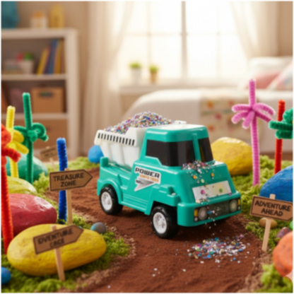 Kids play dumper truck designed for easy handling and friction power
