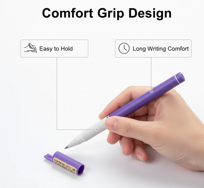 Packaging of InkGlow black gel pen with 0.5mm fine tip