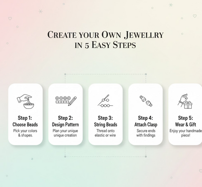 Metal clasps and accessories in DIY Jewellery Making Kit for creating jewelry pieces