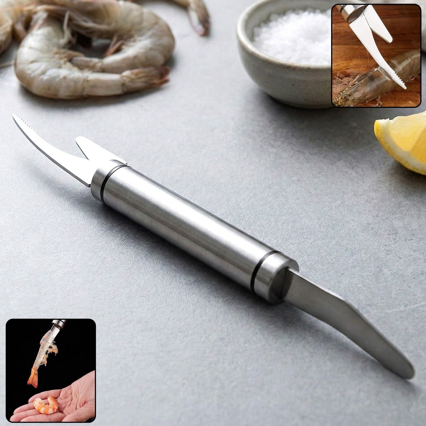 Stainless steel fruit and vegetable corer and slicer tool for kitchen prep