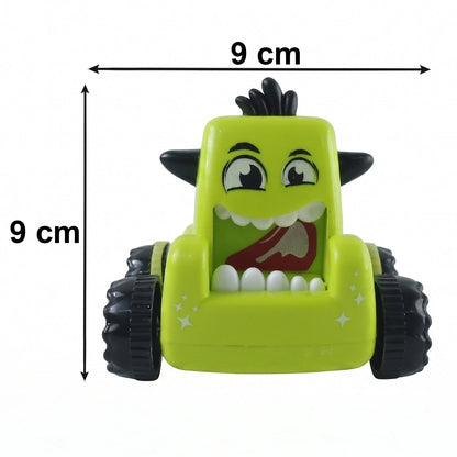 Cartoon monster car toy with measurement scale