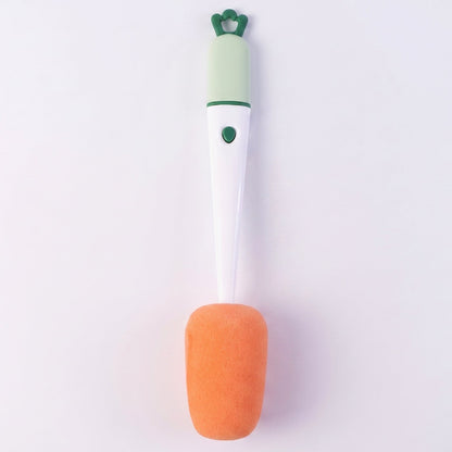 White bottle cleaning brush on plain background