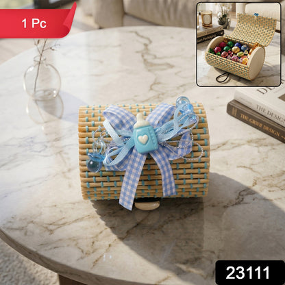 Decorative bamboo basket for candies and chocolates