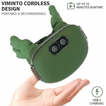 Rechargeable neck and shoulder massager with easy dual-button control panel
