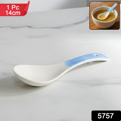 Elegant ceramic serving spoon ideal for kitchen and dining use