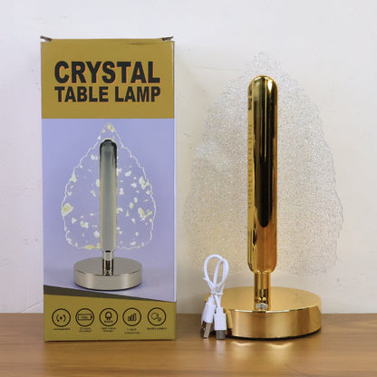 LED crystal table lamp ideal for Diwali decor and gifting with USB powered functionality