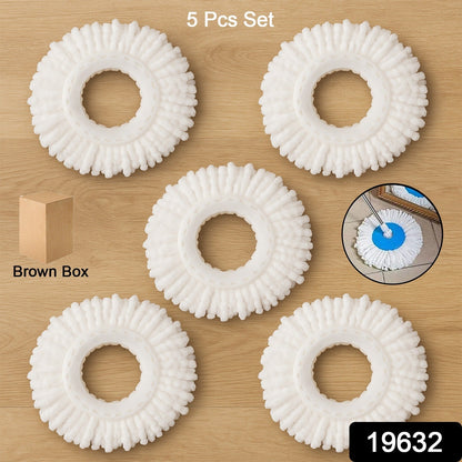 Close-up of 360 degree rotating microfiber mop replacement head
