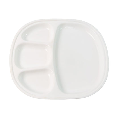 Partition plate highlighting separate compartments for different dishes