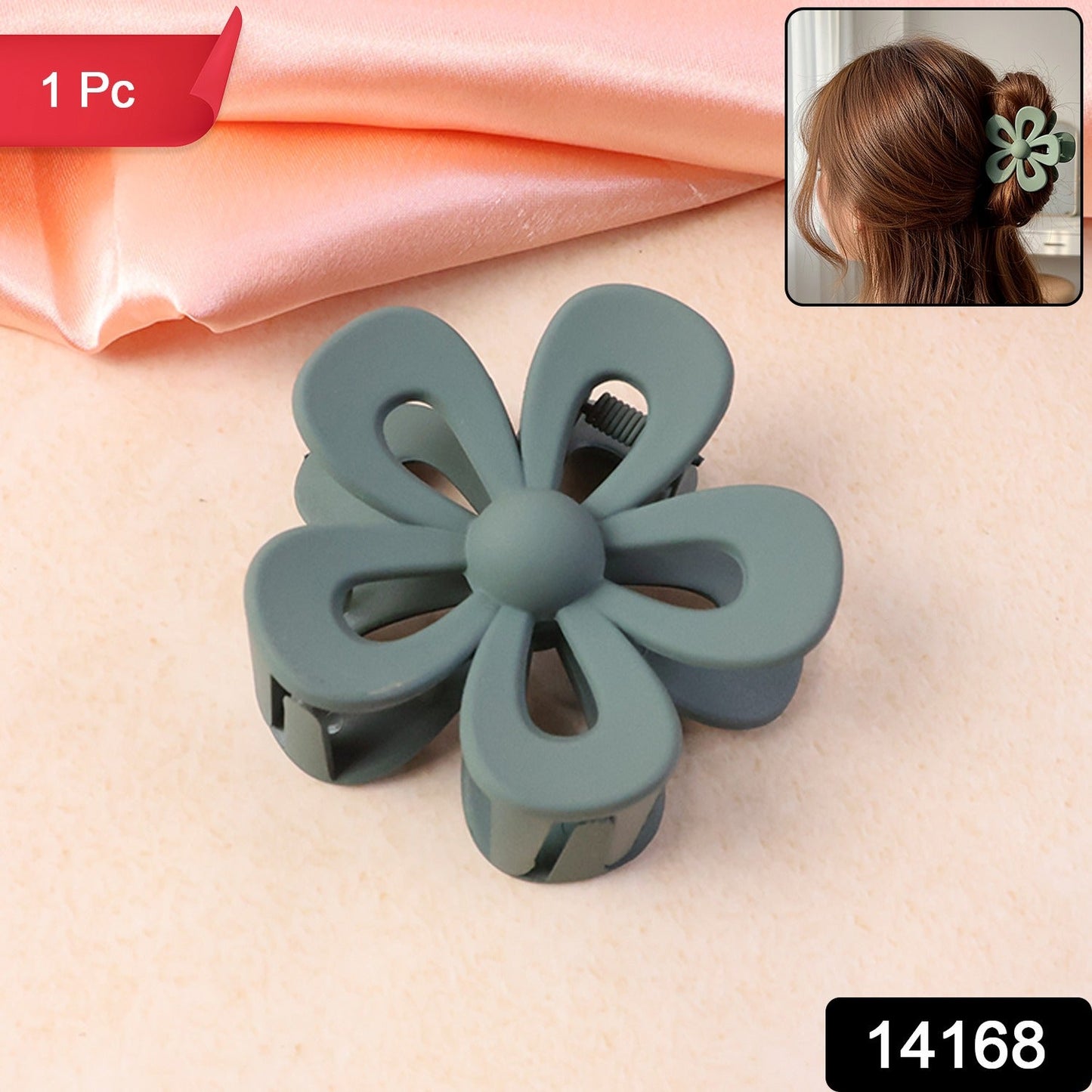 Finished flower hair clip showcasing its elegant style and secure grip