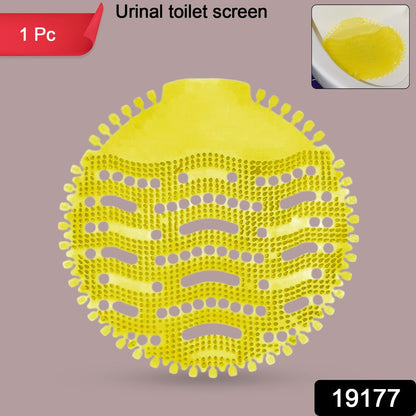 Close-up of scented urinal deodorizer mat suitable for commercial restroom use