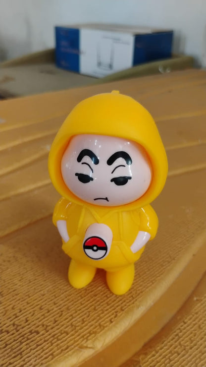 Side view of a Face Changing Keychain, demonstrating its unique design and keyring attachment.