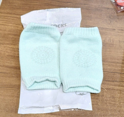 Additional view of mint green toddler knee protector leg warmers