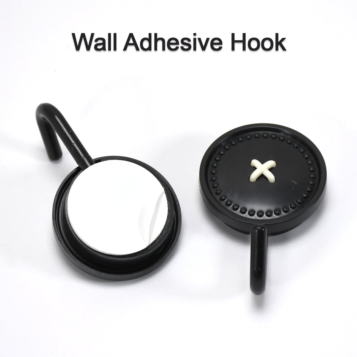 Set of durable heavy-duty adhesive hooks for wall mounting