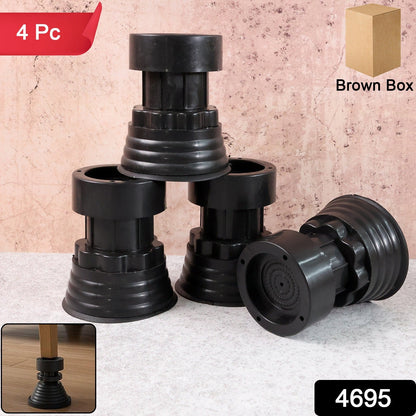 Set of four heavy-duty adjustable furniture and appliance risers