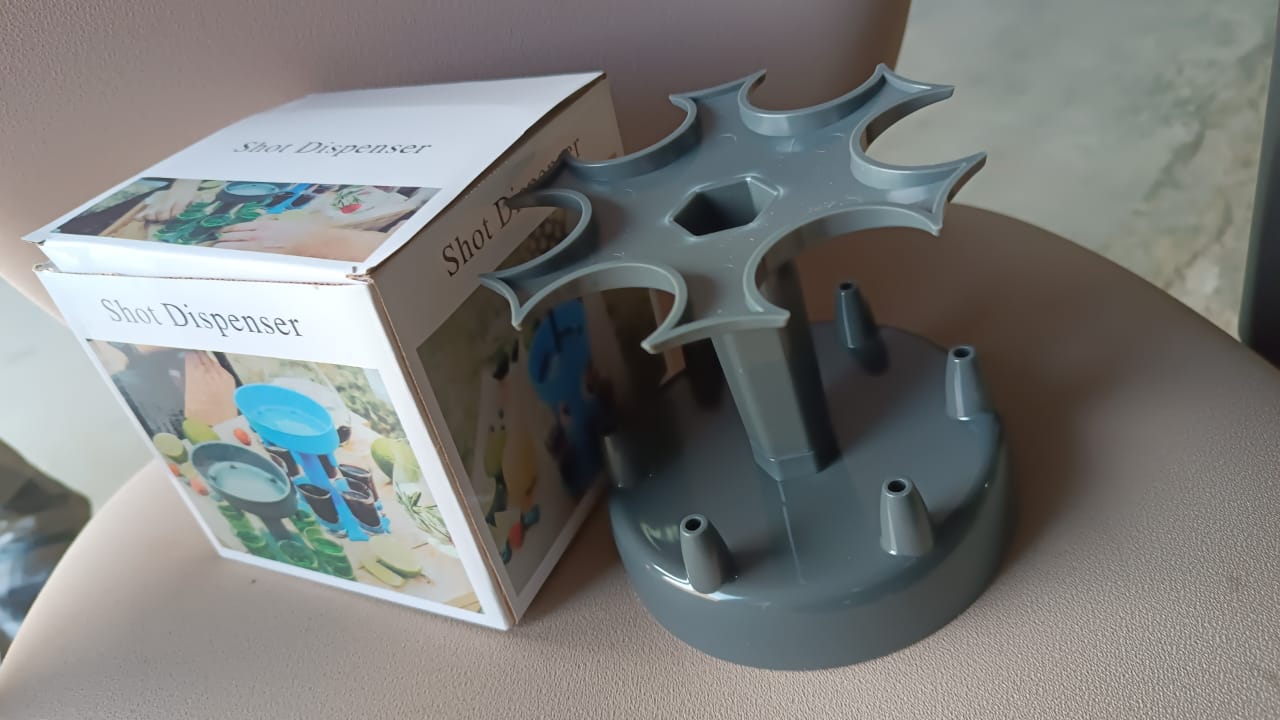 Stable wide base of the 6-Port Drink Dispenser Stand providing balance