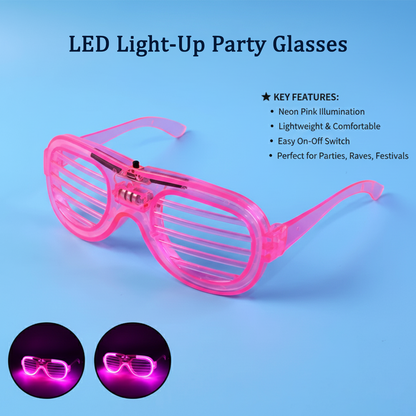 Light-up LED party glasses accessory for festive occasions
