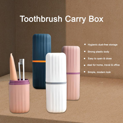 BrushedUp branded portable toothbrush travel case 2-pack
