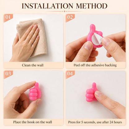 Installation steps for thumb cable holder Ñ peel and stick