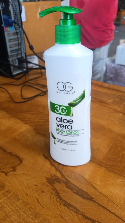 350ML Aloe Vera Body Lotion size and packaging by OG Beauty