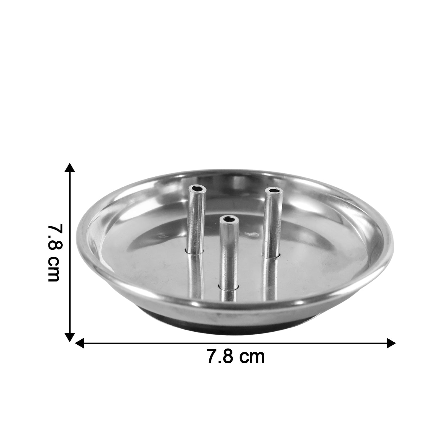 Traditional lotus design stainless steel incense stand