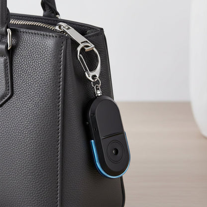 Durable emergency alarm keychain with quick activation feature