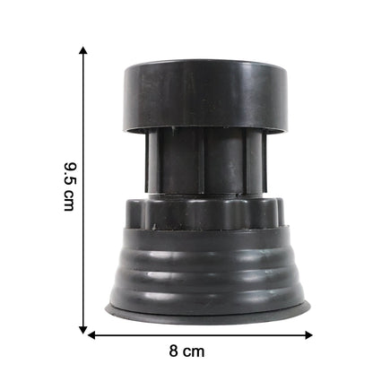 Size illustration showing adjustable furniture riser dimensions