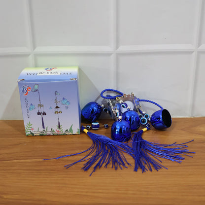 Single evil eye wind chime crafted for home decor and protection