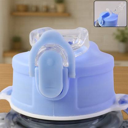 Cartoon style bear water bottle designed for children's use