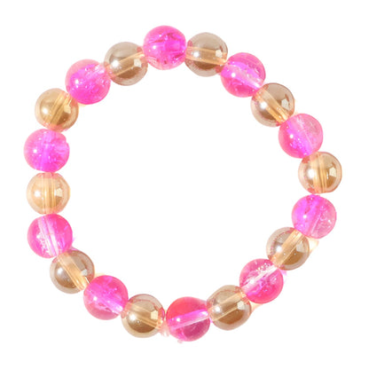 Crystal beaded stretch bracelet styled for casual and festive wear