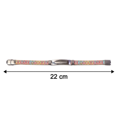 Stylish multicolor wrist jewellery with woven details