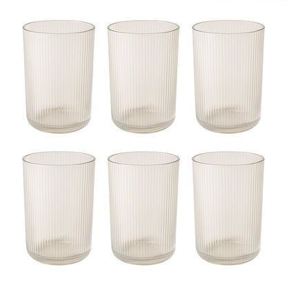Supermom plastic glass with water and ice cubes inside