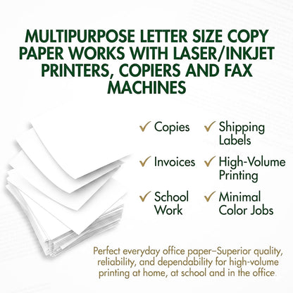 Papezo brand packaging displaying 500 sheets of A4 copier paper