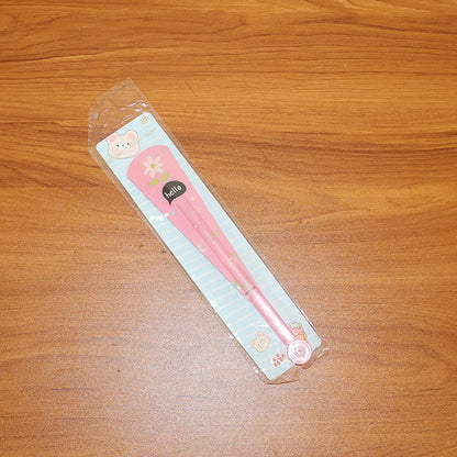 Fully expanded foldable hand fan with colorful floral print