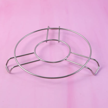 Compact stainless steel cooking rack perfect for various cookware