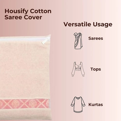 Foldable saree storage cover for space saving storage