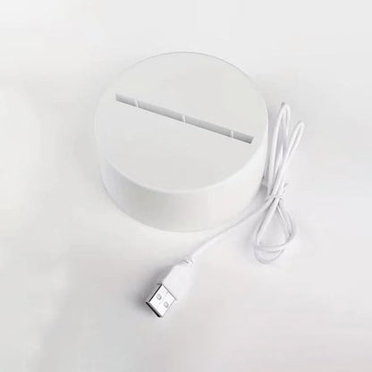 Desk lamp with LED acrylic message board lighting up handwritten notes