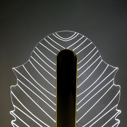 Modern leaf shape crystal lamp for home decor and ambient lighting