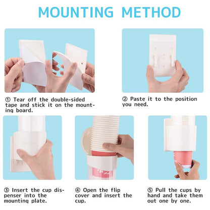 Automatic paper cup dispenser installed on water cooler