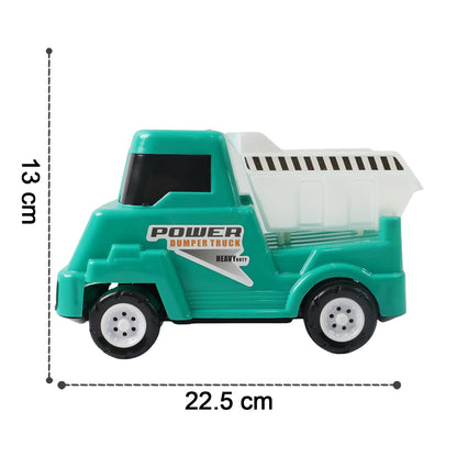 Kids construction vehicle toy with smooth rolling wheels