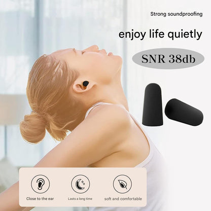 Comfortable soft ear plugs displayed as a reusable pair
