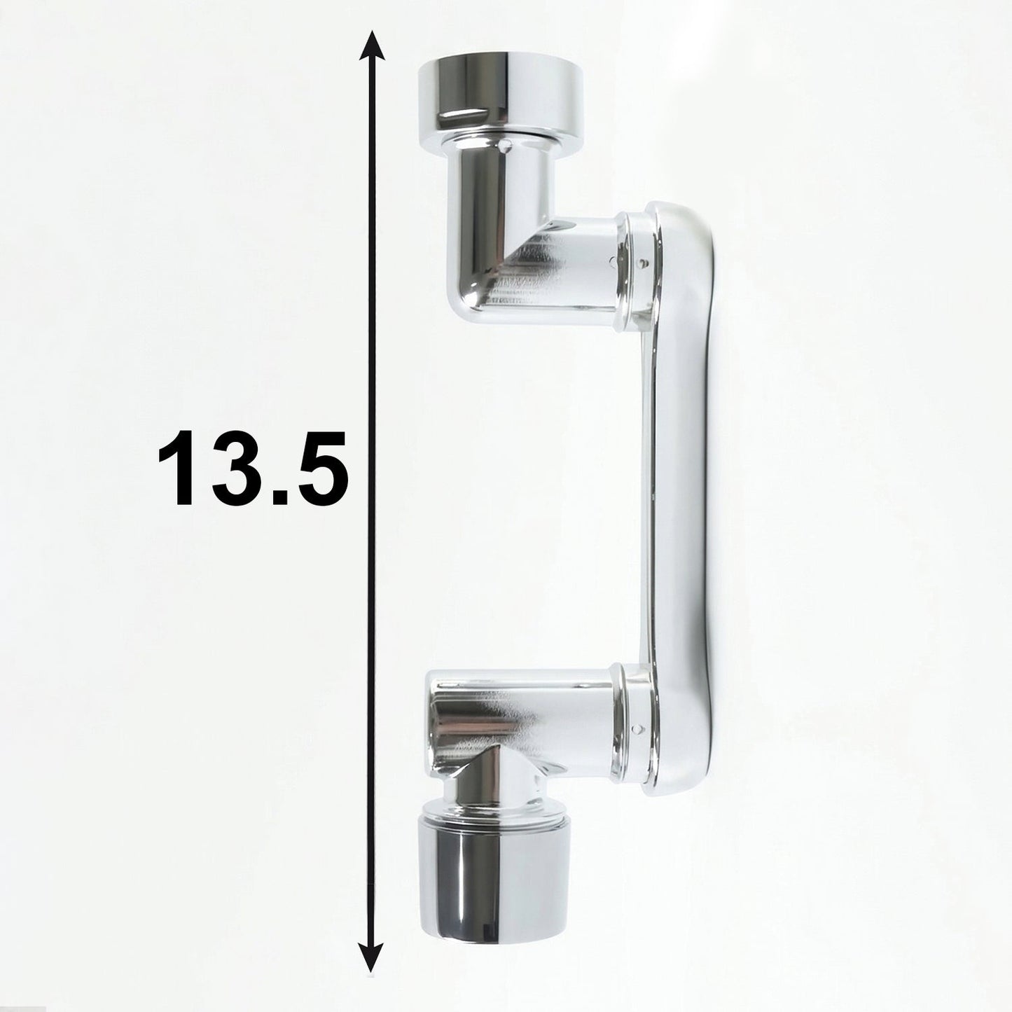 Adjustable faucet nozzle extender with 360-degree rotation